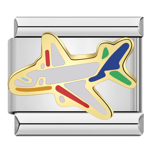 Custom Italian Charm Bracelet Links - Coffee, Spider, Aircraft, Flag & More
