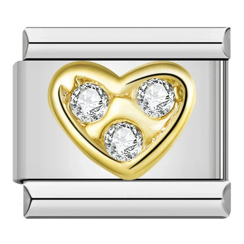 Romantic Rainbow color Heart Flower Wing Italian Charm Links