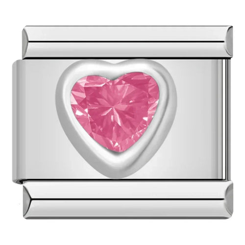 Romantic Heart Italian Charm Links - Colorful & Elegant Bracelet Charms