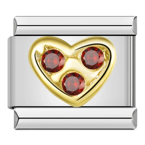 Romantic Rainbow color Heart Flower Wing Italian Charm Links