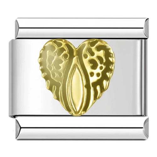 Romantic Rainbow color Heart Flower Wing Italian Charm Links