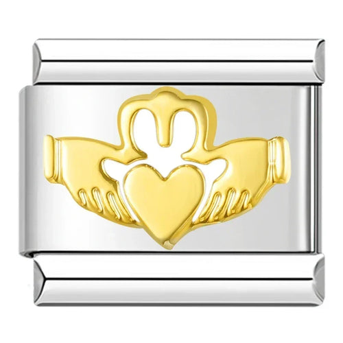 Romantic Rainbow color Heart Flower Wing Italian Charm Links