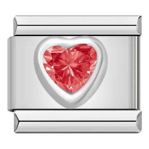 Romantic Heart Italian Charm Links - Colorful & Elegant Bracelet Charms