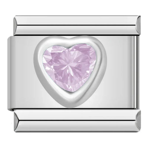 Romantic Heart Italian Charm Links - Colorful & Elegant Bracelet Charms